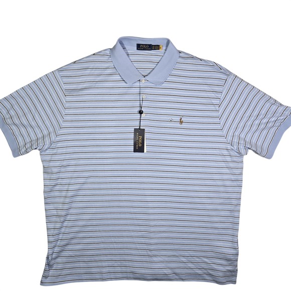 Polo Ralph Lauren Other - $125 Polo Ralph Lauren Mens 3XB Blue White Stripe Cotton Polo Shirt 3XL Big